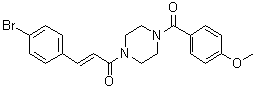 (2E)-3-(4-溴苯基)-1-[4-(4-甲氧基苯甲酰基)-1-哌嗪基]-2-丙烯-1-酮分子结构 (CAS 1599432-08-2)