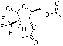 甲基-2-(三氟甲基)-alpha-D-呋喃核糖苷-3,5-二乙酸酯分子结构 (CAS 159944-99-7)