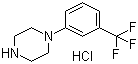 structure of CAS# 16015-69-3, 1-(3-三氟甲基苯基)哌嗪盐酸盐