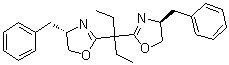 structure of CAS# 160191-64-0, (4S)-2,2'-(1-乙基亚丙基)二(4-苄基-4,5-二氢恶唑)