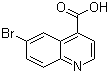 structure of CAS# 160233-76-1, 6-Bromo-4-quinolinecarboxylic acid