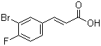 3-溴-4-氟肉桂酸分子结构 (CAS 160434-49-1)