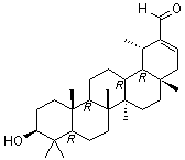 CAS # 160481-71-0, (3beta,18alpha,19alpha)-3-Hydroxyurs-20-en-30-al, 3beta-Hydroxy-20-taraxasten-30-al, Pseudotaraxasterol 30-aldehyde