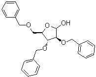 2,3,5-三-O-(苯基甲基)-D-呋喃阿拉伯糖分子结构 (CAS 160549-10-0)
