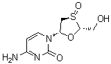 CAS 登录号：160552-54-5, 4-氨基-1-[(2R,3R,5S)-2-(羟基甲基)-3-氧代-1,3-氧硫杂环戊烷-5-基]-2(1H)-嘧啶酮