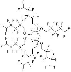 structure of CAS# 16059-16-8, 六(1,1,5-氢全氟戊氧基)环三磷腈