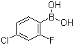 4-氯-2-氟苯硼酸分子结构 (CAS 160591-91-3)