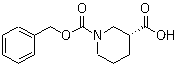structure of CAS# 160706-62-7, (R)-Piperidine-1,3-dicarboxylic acid 1-benzyl ester