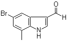 5-溴-7-甲基-1H-吲哚-3-甲醛分子结构 (CAS 16076-86-1)