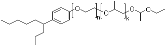 壬基酚聚氧乙烯聚氧丙烯醚缩醛分子结构 (CAS 160799-28-0)