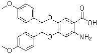 2-氨基-4,5-二[(4-甲氧基苯基)甲氧基]苯甲酸分子结构 (CAS 1609073-29-1)