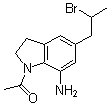CAS # 160968-95-6, 1-Acetyl-5-(2-bromopropyl)-2,3-dihydro-1H-indol-7-amine