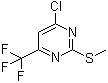 CAS # 16097-63-5, 4-Chloro-2-(methylthio)-6-(trifluoromethyl)pyrimidine, NSC 64344