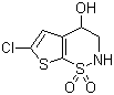 (S)-6-氯-3,4-二氢-2H-噻吩并[3,2-e]-1,2-噻嗪-4-醇 1,1-二氧化物分子结构 (CAS 160982-16-1)