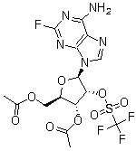 structure of CAS# 161109-76-8, 3',5'-二-O-乙酰基-2-氟-2'-O-(三氟甲基磺酰基)腺苷