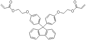 9,9-双[4-(2-丙烯酰氧基乙氧基)苯基]芴分子结构 (CAS 161182-73-6)