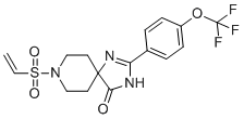 CAS 登录号：1613373-48-0, 2-[4-(三氟甲氧基)苯基]-8-(乙烯磺酰基)-1,3,8-三氮杂螺[4.5]癸-1-烯-4-酮