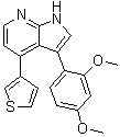 3-(2,4-二甲氧基苯基)-4-(3-噻吩基)-1H-吡咯并[2,3-b]吡啶分子结构 (CAS 1613710-01-2)