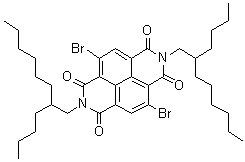 CAS 登录号：1614253-96-1, 4,9-二溴-2,7-二(2-丁基辛基)-苯并[lmn][3,8]菲咯啉-1,3,6,8(2H,7H)-四酮
