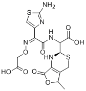 CAS # 1614255-90-1, Cefixime EP Impurity A, Aasjuvxhjfsora-fnowfjsisa-N,2-[[(2Z)-2-(2-amino-1,3-thiazol-4-yl)-2-(carboxymethoxyimino)acetyl]amino]-2-[(2R)-5-methyl-7-oxo-1,2,4,5-tetrahydrofuro[3,4-d][1,3]thiazin-2-yl]acetic acid