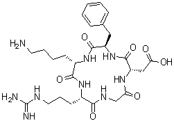 Cyclic RGDFK peptide分子结构 (CAS 161552-03-0)