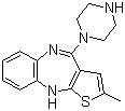 structure of CAS# 161696-76-0, 2-甲基-4-(1-哌嗪基)-10H-噻吩并[2,3-b][1,5]苯并二氮杂卓