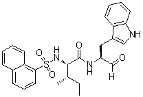 structure of CAS# 161709-56-4, (2S,3S)-N-[(1S)-1-甲酰基-2-(1H-吲哚-3-基)乙基]-3-甲基-2-[(1-萘基磺酰基)氨基]戊酰胺