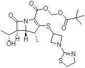structure of CAS# 161715-24-8, 替比培南匹伏酯