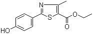 structure of CAS# 161797-99-5, 2-(4-羟基苯基)-4-甲基噻唑-5-羧酸乙酯