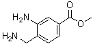 3-氨基-4-(氨基甲基)苯甲酸甲酯分子结构 (CAS 1618083-32-1)