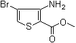3-氨基-4-溴噻吩-2-羧酸甲酯分子结构 (CAS 161833-42-7)
