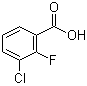 3-氯-2-氟苯甲酸分子结构 (CAS 161957-55-7)