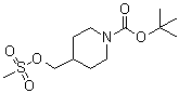 structure of CAS# 161975-39-9, 4-甲基磺酰基氧基甲基-1-哌啶羧酸叔丁酯