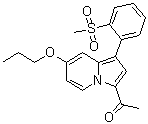 1-[1-[2-(甲基磺酰基)苯基]-7-丙氧基-3-吲哚嗪基]乙酮分子结构 (CAS 1619994-68-1)