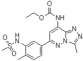 structure of CAS# 1619994-69-2, (3-甲基-6-(4-甲基-3-(甲基磺酰胺基)苯基)-[1,2,4]三唑并[4,3-b]哒嗪-8-基)氨基甲酸乙酯