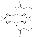 2,3:5,6-二-O-(1-甲基亚乙基)-D-myo-肌醇 1,4-二丁酸酯分子结构 (CAS 1620222-02-7)