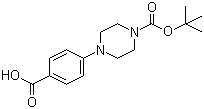 structure of CAS# 162046-66-4, 4-(4-羧基苯基)哌嗪-1-羧酸叔丁酯
