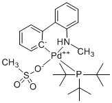 (SP-4-3)-(甲烷磺酸基-κO)[2'-(甲基氨基-κN)[1,1'-联苯]-2-基-κC][三(1,1-二甲基乙基)膦]-钯分子结构 (CAS 1621274-11-0)