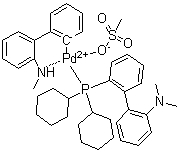 (SP-4-3)-[2'-(二环己基膦基)-N,N-二甲基[1,1'-联苯]-2-胺](甲烷磺酸基)[2'-(甲基氨基)[1,1'-联苯]-2-基]钯分子结构 (CAS 1621274-13-2)