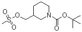 3-[(甲烷磺酰基氧基)甲基]哌啶-1-羧酸叔丁酯分子结构 (CAS 162166-99-6)