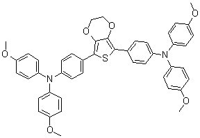 structure of CAS# 1622008-73-4, 4,4'-(2,3-二氢噻吩并[3,4-b]-1,4-二恶英-5,7-二基)二[N,N-二(4-甲氧基苯基)苯胺]