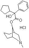 CAS # 162220-36-2, Bencynoate hydrochloride, 3-Methyl-3-azabicyclo[3.3.1]nonan-9-yl 2-cyclopentyl-2-hydroxy-2-phenylacetate hydrochloride hydrochloride