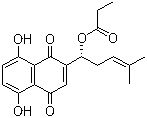丙酰紫草素分子结构 (CAS 162283-70-7)