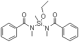 双(N-甲基苯甲酰胺)乙氧基甲基硅烷分子结构 (CAS 16230-35-6)