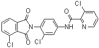 3-氯-N-[3-氯-4-(4-氯-1,3-二氢-1,3-二氧代-2H-异吲哚-2-基)苯基]-2-吡啶甲酰胺分子结构 (CAS 1623101-11-0)
