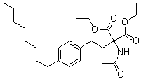 structure of CAS# 162358-08-9, 2-乙酰氨基-2-(2-(4-辛基苯基)乙基)丙二酸二乙酯