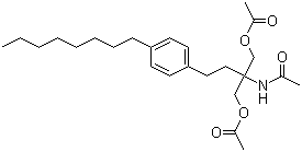 N-(1,1-双[(乙酰氧基)甲基]-3-(4-辛基苯基)丙基)乙酰胺分子结构 (CAS 162358-09-0)