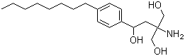 3-氨基-3-(羟甲基)-1-(4-辛基苯基)-1,4-丁二醇分子结构 (CAS 162361-49-1)