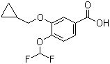 structure of CAS# 162401-62-9, 3-Cyclopropylmethoxy-4-difluoromethoxybenzoic acid