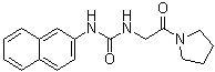structure of CAS# 1624117-53-8, N-2-萘基-N'-[2-氧代-2-(1-吡咯烷基)乙基]脲